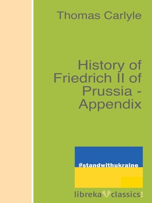 cover image of History of Friedrich II of Prussia--Appendix